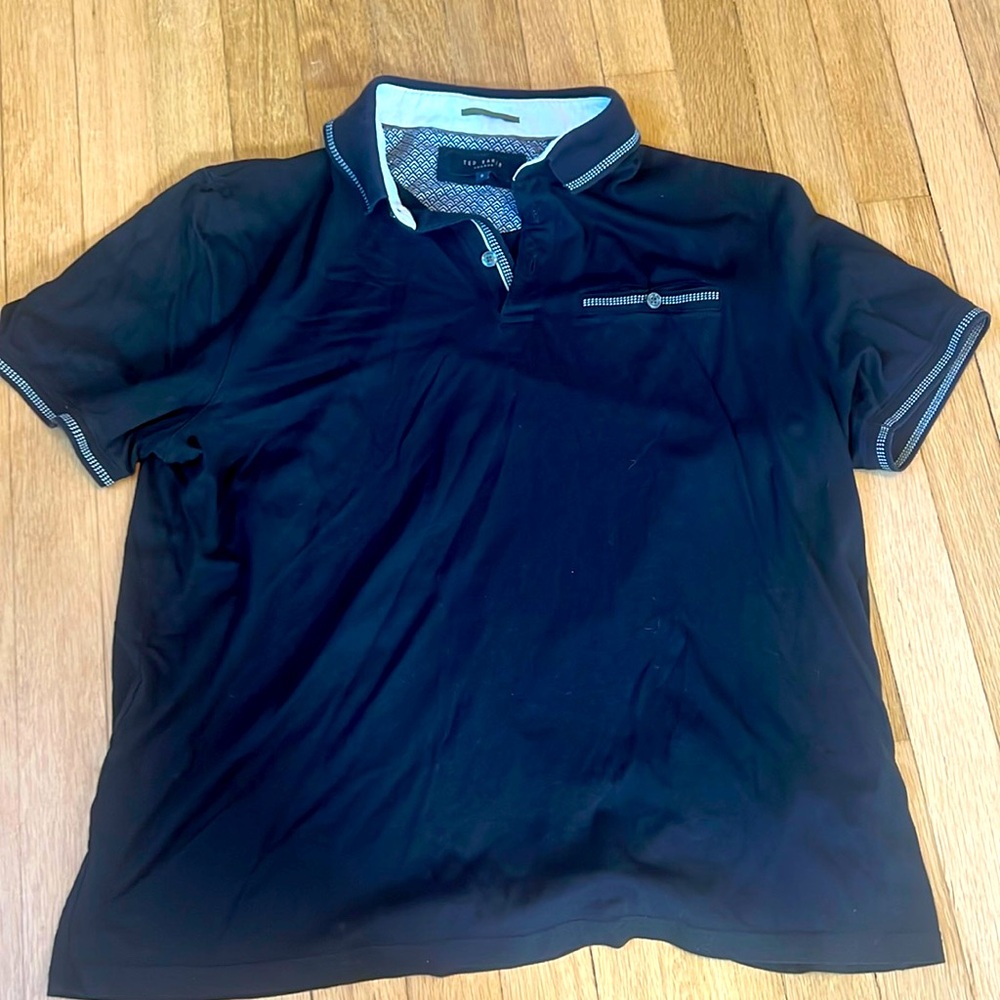 Ted Baker Soft Touch Cotton Short Sleeve Polo- Size 5
